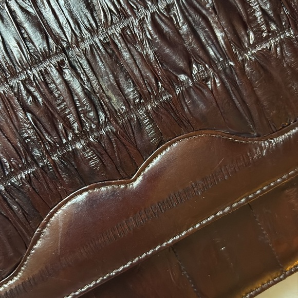 Genuine Luxury EEL Skin Purse w/ Strap Converts to Clutch Bag - Picture 11 of 15